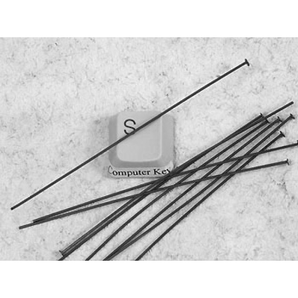 Head Pin, 3 inch, firm, black plate, each