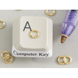 Jump rings, round, 4mm x 0.7mm, NF gilt plate, bag of 100