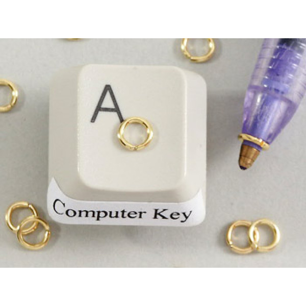 Jump rings, round, 4mm x 0.7mm, NF gilt plate, bag of 100