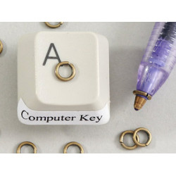 Jump rings, round, 4mm x 0.7mm, NF ant. brass plate, per 100