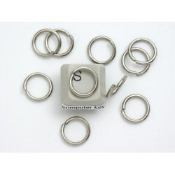 Jump Ring, 12mm OD, round, super hard solid nickel silver, each