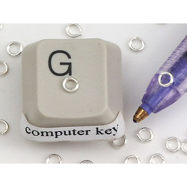 Jump rings, round, 3mm x 0.6mm, NF silver plate, bag of 100