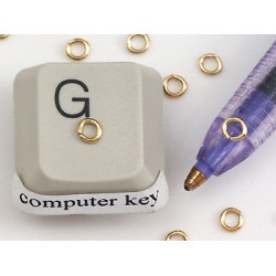 Jump rings, round, 3mm x 0.6mm, gilt, bag of 100