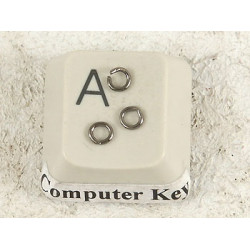 Jump rings, round, 3mm x 0.6mm, gunmetal black, bag of 100