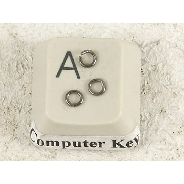 Jump rings, round, 3mm x 0.6mm, gunmetal black, bag of 100