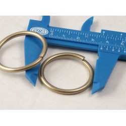 Jump Ring, round, 35mm x 3.1mm, solid brass, each