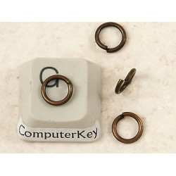 Jump rings, round, 7mm x 1.0mm, NF antique bronze plate, per 100