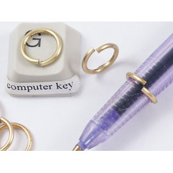 Jump Ring, 10mm x 1.2mm, round, raw brass, per 50