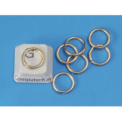 Jump Ring, 10mm OD, round, golden, per 50