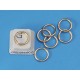 Jump Ring, 10mm OD, round, golden, per 50