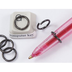 Jump Ring, 10x1.3mm OD, round, gunmetal black, per 50