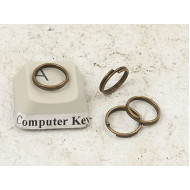 Split Ring, 9mm, antiqued brass plate, bag of 100