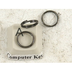 Split Ring, 9mm, gunmetal black, bag of 100