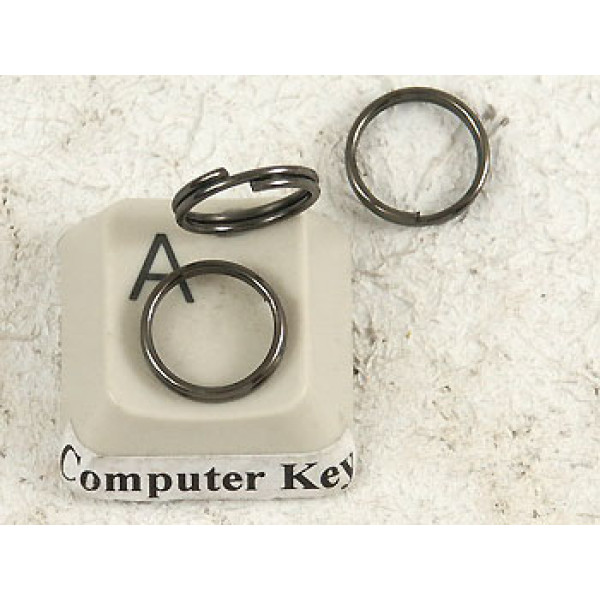 Split Ring, 9mm, gunmetal black, bag of 100