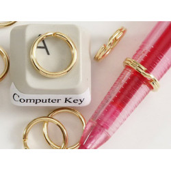 Split ring, 10mm, Gilt plate, bag of 100