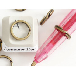 Split ring, 10mm, antiqued brass plate, per 100