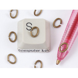 Jump rings, oval, 4.5x6mm, NF antique brass, per 100