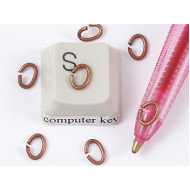 Jump rings, oval, 4.5x6mm, antique copper, per 100