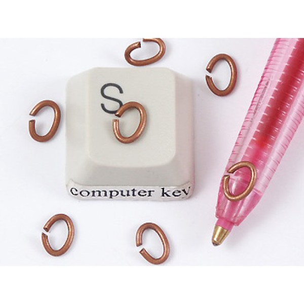 Jump rings, oval, 4.5x6mm, antique copper, per 100