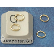 Jump rings, oval, 4x5.5mm, NF gold plate, per 100