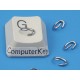 Jump rings, oval, 4x6mm, stainless steel, per 100