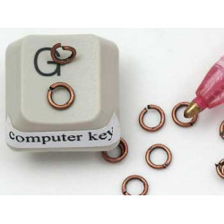 Jump rings, round, 4mm x 0.7mm, NF antiqued copper, per 100