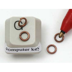 Jump rings, round, 5mm x 0.8mm, ant. copper, per 100