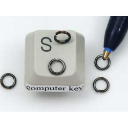 Jump rings, round, 5mm x 0.8mm, gunmetal black, per 100