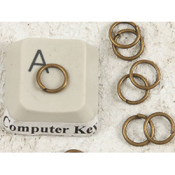 Jump rings, round, 6mm x 0.7mm, FINE, NF antique bronze, per 100 pcs