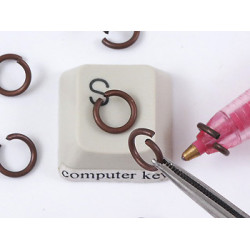 Jump rings, round, 7mm x 1.0mm, thick, dark ant. copper, per 100