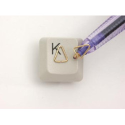 Jump rings, triangle, 6.7x5.3mm, fine, gilt plate, per 100