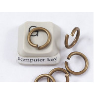 Jump Ring, 10mm x 1.5mm, round, NF ant. brass, per 50