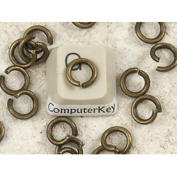 Jump ring, 8mm x 1.4mm, round, NF ant brass, per 100