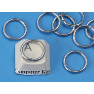Jump rings, round, 13mm x 1.4mm, 304 stainless steel, per 50