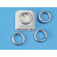 Jump ring, 12mm OD, 2.0mm wire, round, 304 stainless steel, each
