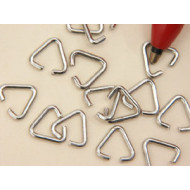 Jump rings, triangle, 7mm, nickel, per 50