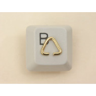 Jump rings, triangle, 7mm, gold plate, each