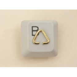 Jump rings, triangle, 7mm, gold plate, each