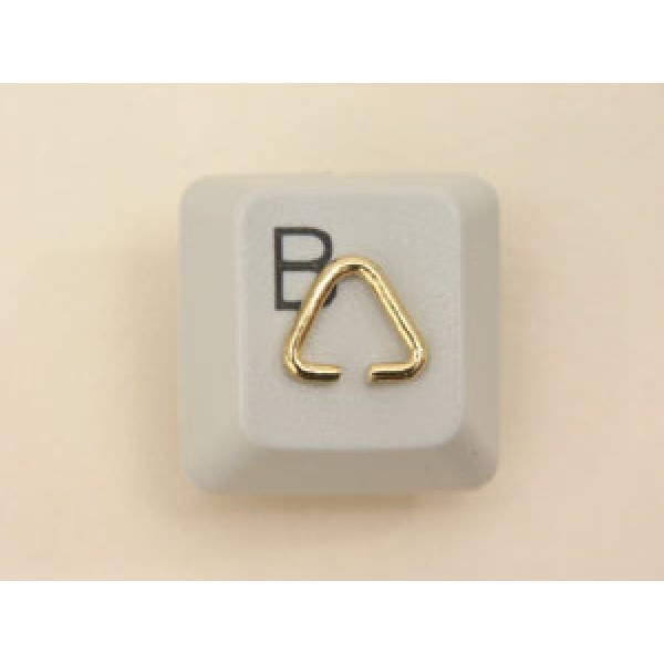 Jump rings, triangle, 7mm, gold plate, each
