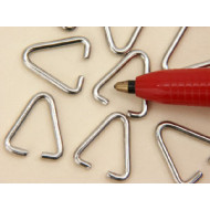 Jump rings, triangle, 12x10mm, nickel, per 100