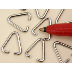 Jump rings, triangle, 12x10mm, nickel, per 100