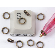 Split Rings, 5mm, ant. brass plate, bag of 100