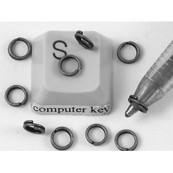 Split Rings, 5mm, gunmetal black, bag of 100