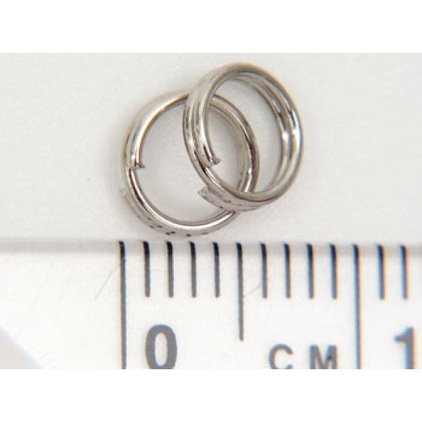 Split Rings, 6mm, nickel free nickel colour, per 100