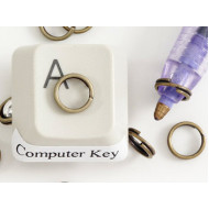 Split Rings, 6mm, antique brass plate, bag of 100