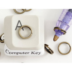 Split Rings, 6mm, antique brass plate, bag of 100