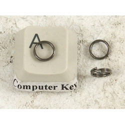 Split Rings, 6mm, gunmetal black, per 100