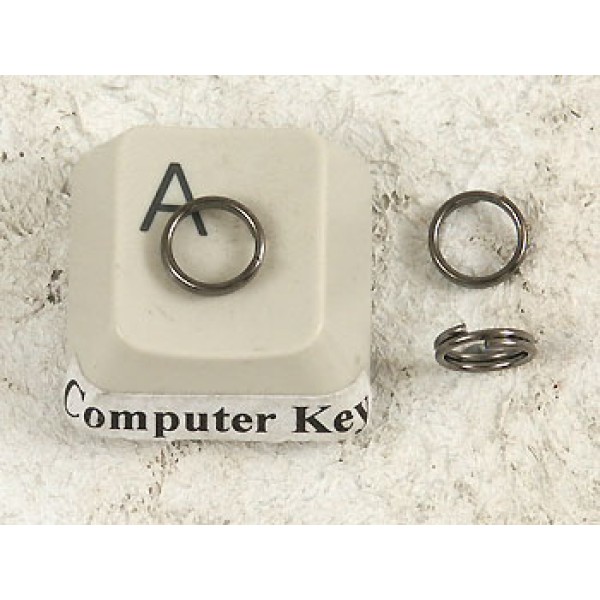Split Rings, 6mm, gunmetal black, per 100