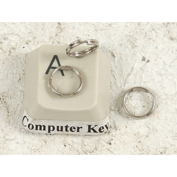 Split Rings, 7mm, nickel plate, per 100