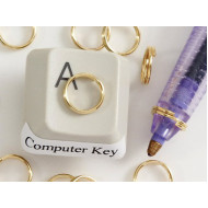 Split Rings, 7mm, gilt, bag of 100